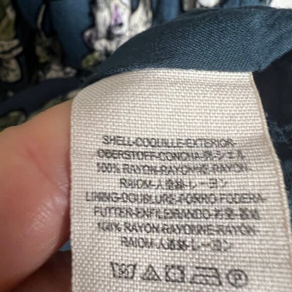 Free People Dear You Blue Floral Print Open Back Mini Dress Size XS - Picture 11 of 11